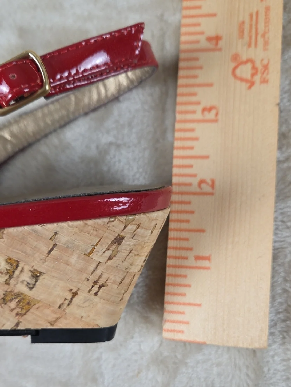 Vaneli Red Peep-Toe Slingback Heels - Picture 9 of 9